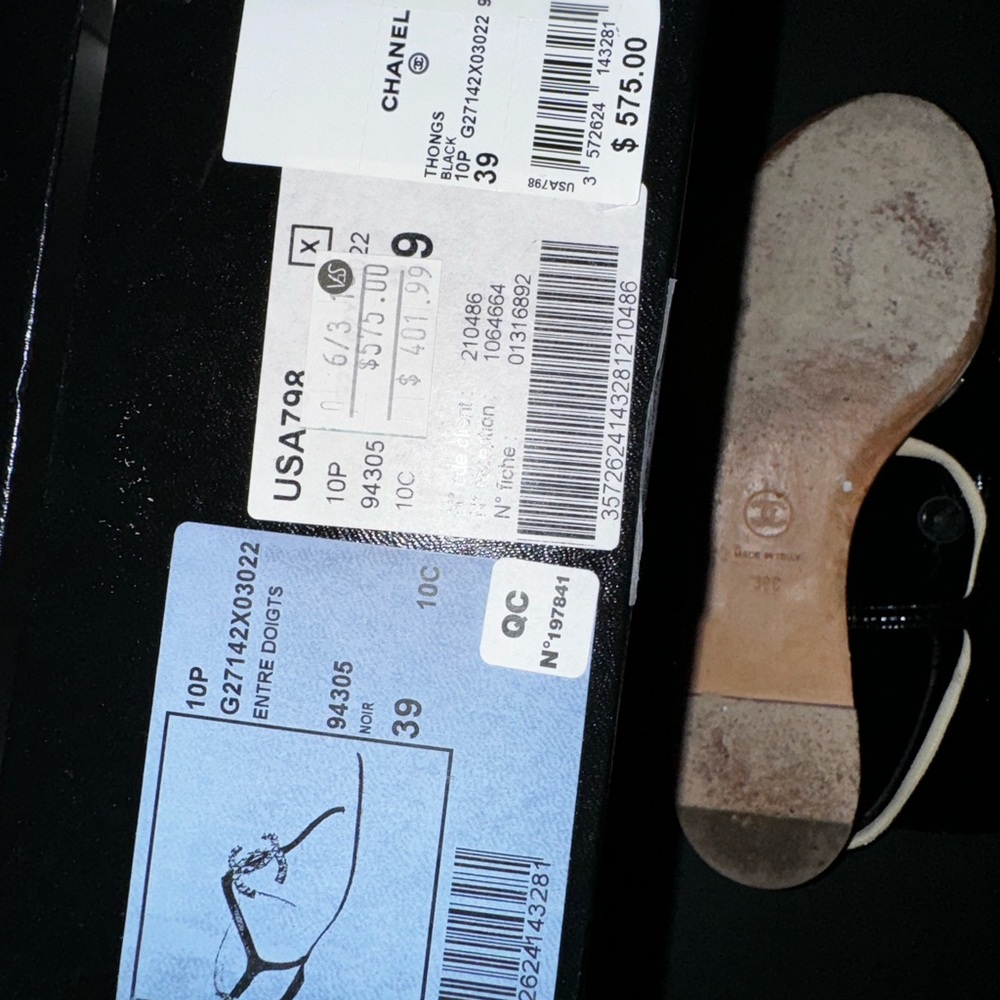 Chanel Black and Beige Women's Sandals - Picture 8 of 8